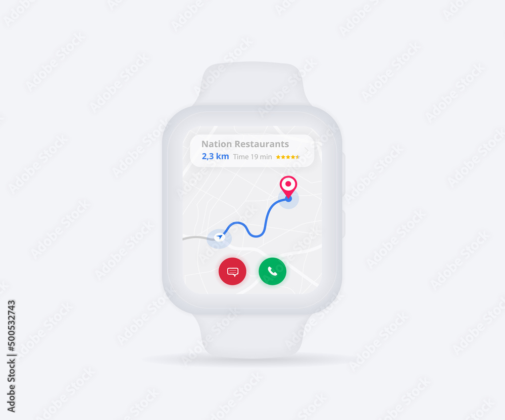 Smartwatch Map GPS navigation app ux ui concept, clock map application, App search map wristwatch, Technology map, City navigate wrist, City street, gps tracking, Location tracker, Vector illustration Smartwatch Map GPS navigation app ux ui concept, clock map application, App search map wristwatch, Technology map, City navigate wrist, City street, gps tracking, Location tracker, Vector illustration