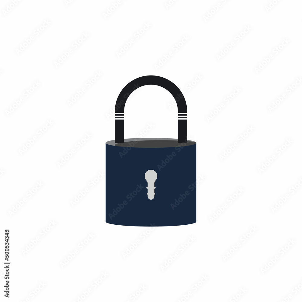 Flat lock icon vector background Flat lock icon vector background