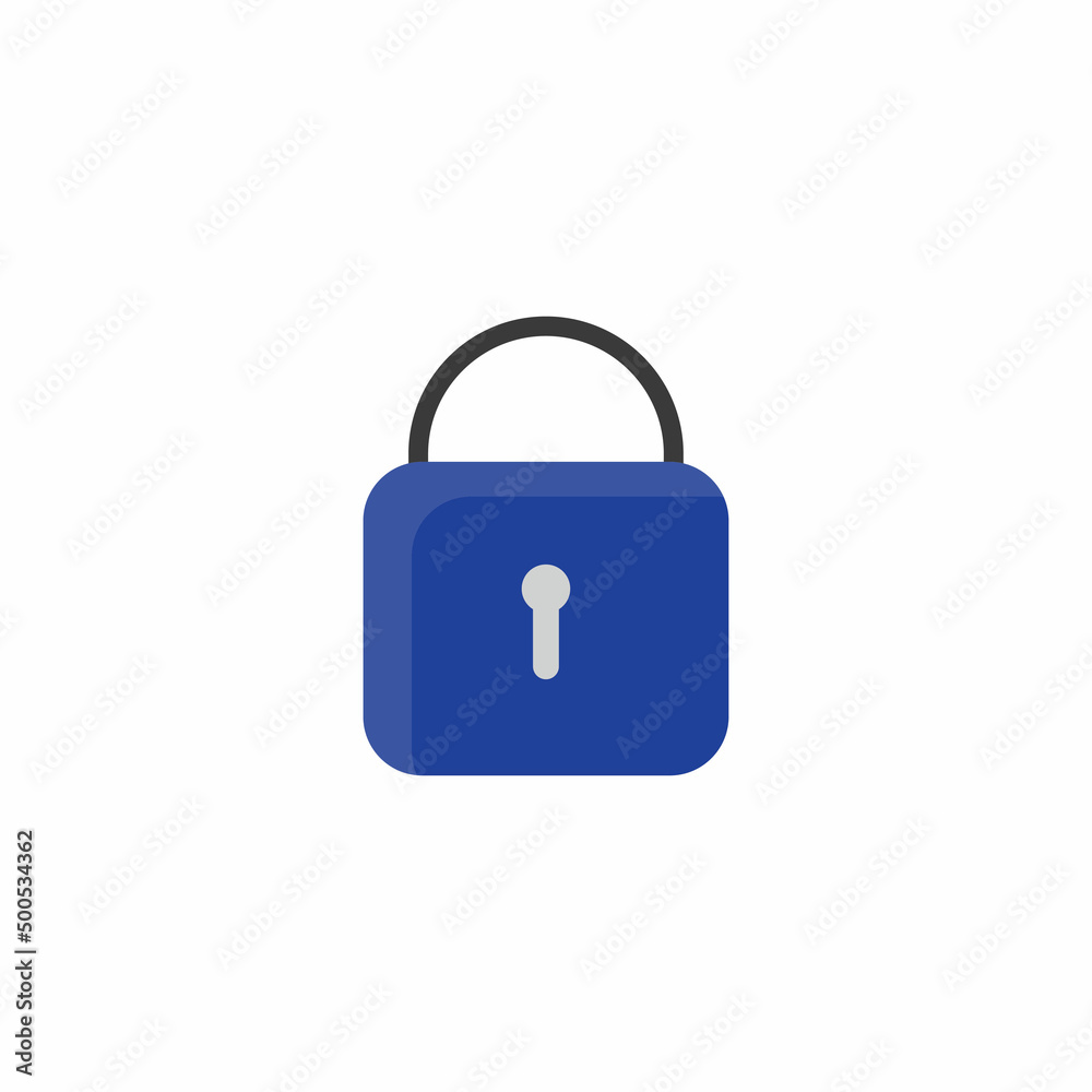 Flat lock icon vector background Flat lock icon vector background