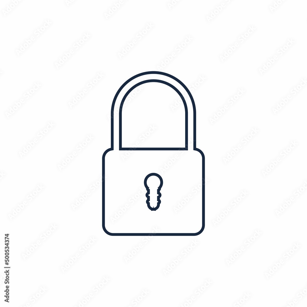 Flat lock icon vector background Flat lock icon vector background