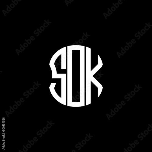 SOK letter logo abstract creative design. SOK unique design	