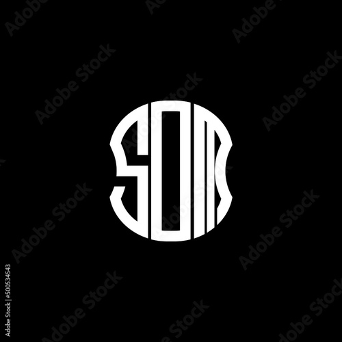SOM letter logo abstract creative design. SOM unique design	