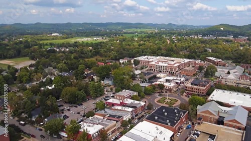Franklin, Tennessee, Downtown, Amazing Landscape, Aerial Flying
