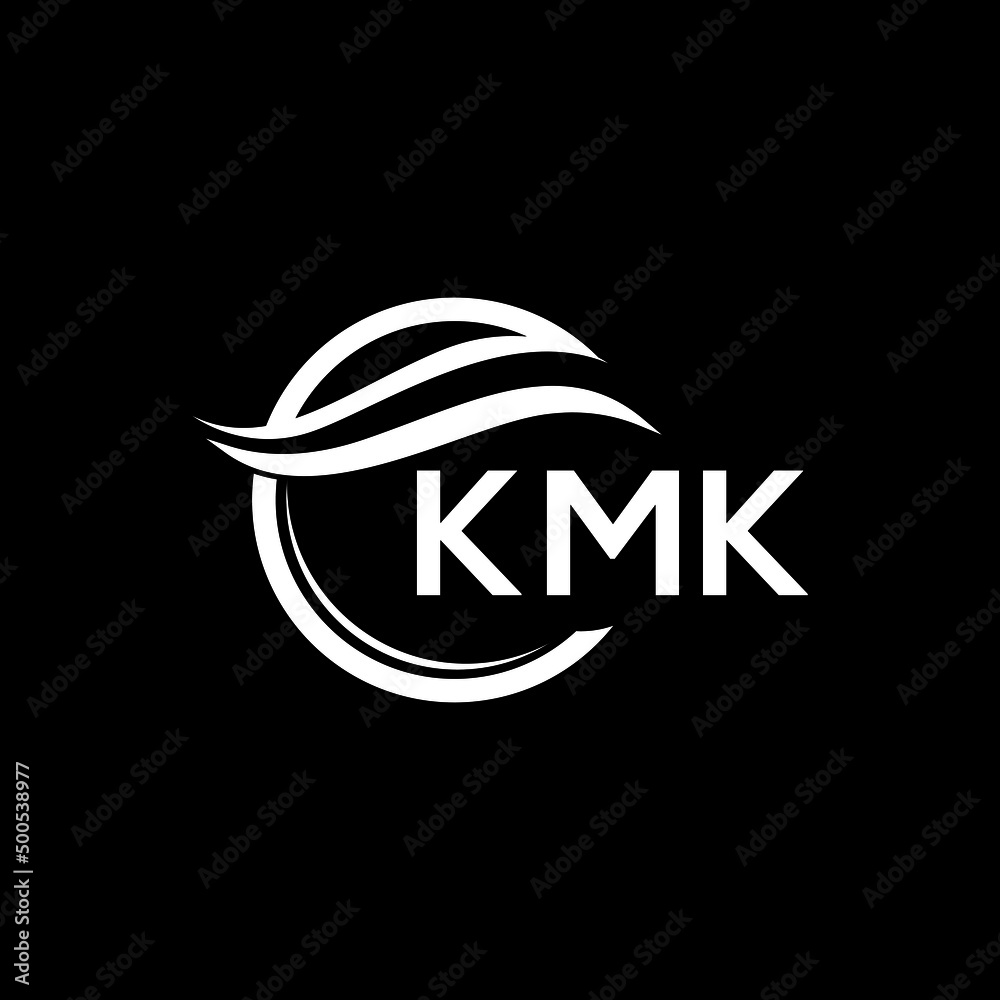 KMK letter logo design on black background. KMK creative initials letter  logo concept. KMK letter design. Stock Vector | Adobe Stock