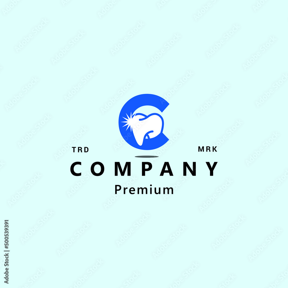 Obraz premium Letter C Dental Logo Design. Editable and unlimited resize.