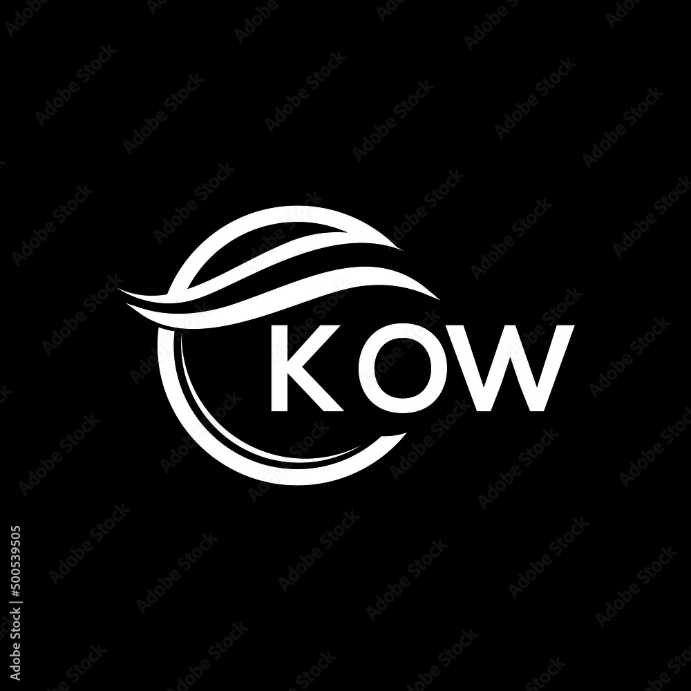 KOW letter logo design on black background. KOW creative initials letter logo concept. KOW letter design.
KOW letter logo design on black background. KOW creative initials letter logo concept. KOW letter design.