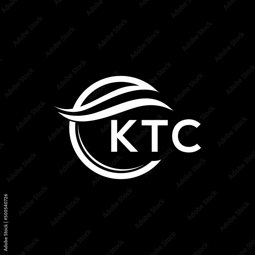 Vecteur Stock KTC letter logo design on black background. KTC