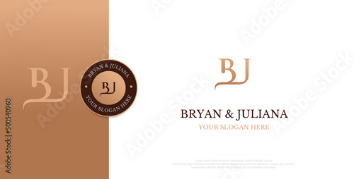 Initial BJ Logo Design Vector 