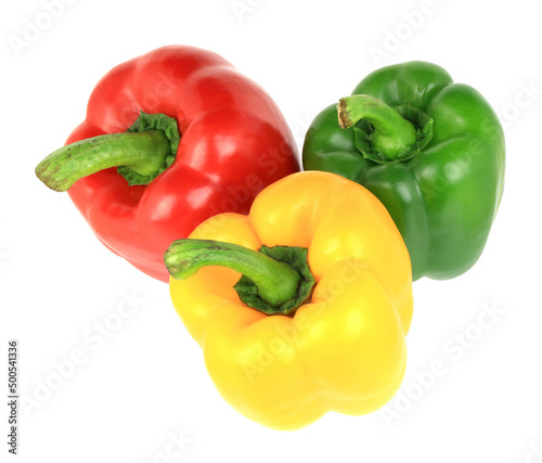 bell peppers isolated on white background
