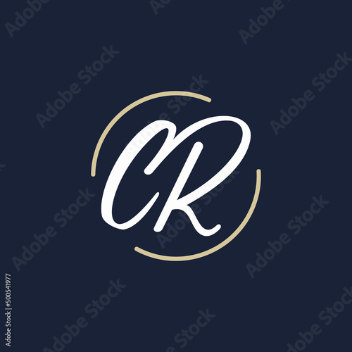 initial letter CR script logo