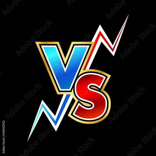 Versus screen design. Battle headline template illustration