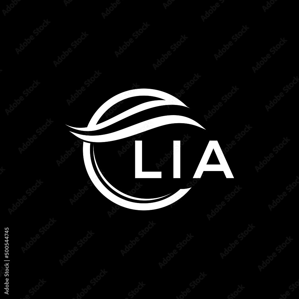 LIA letter logo design on black background. LIA creative initials letter logo concept. LIA letter design. LIA letter logo design on black background. LIA creative initials letter logo concept. LIA letter design.