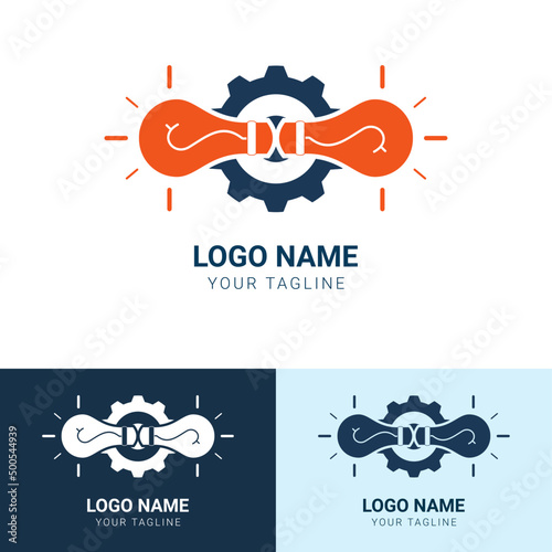 light setting logo design template