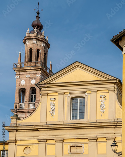 The facade of the Stuard art gallery in the old monastery of San Paolo, Parma, Italy photo