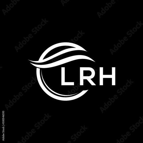 LRH letter logo design on black background. LRH  creative initials letter logo concept. LRH letter design. © Faisal