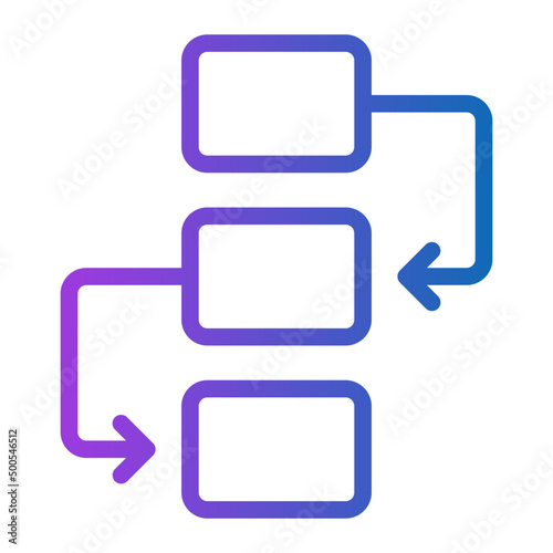 flowchart gradient icon