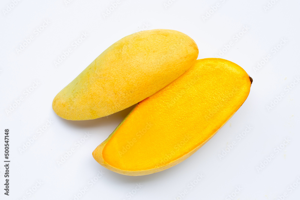 Tropical fruit, Mango  on white background.