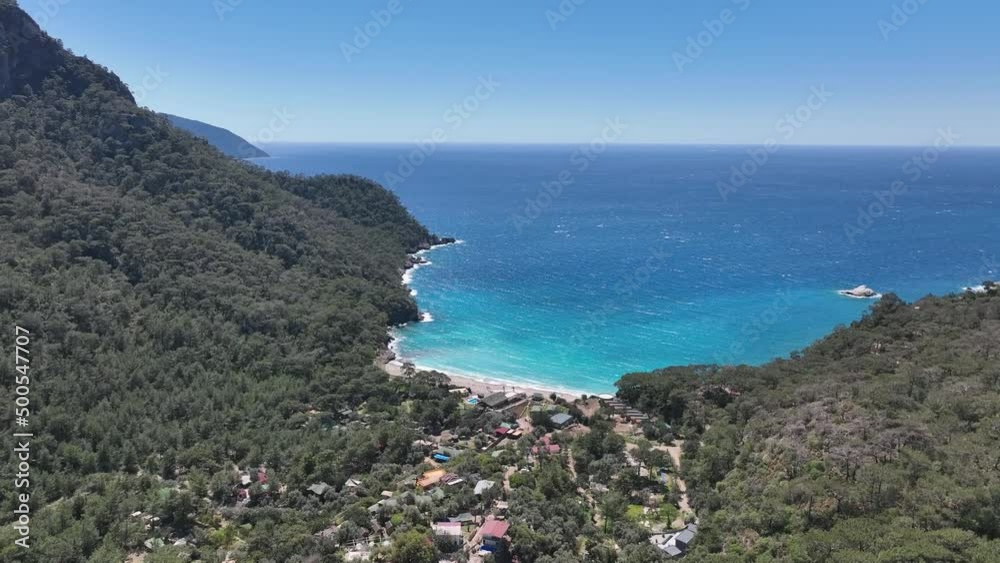 Butterfly Valley and Kabak Coast Drone Video, Fethiye Mugla Turkey