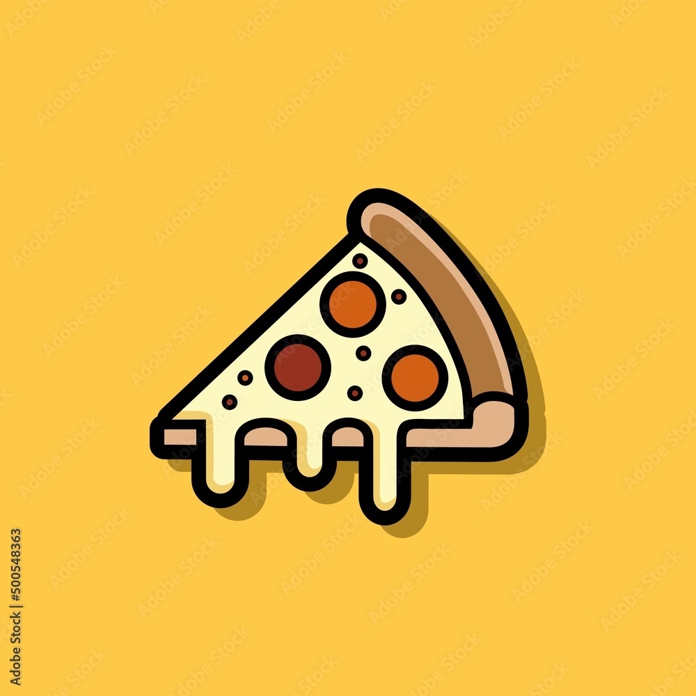 Pizza Slice Illustration For Italian Pizza Menu Or Pizzeria Company Pizza Slice Illustration For Italian Pizza Menu Or Pizzeria Company