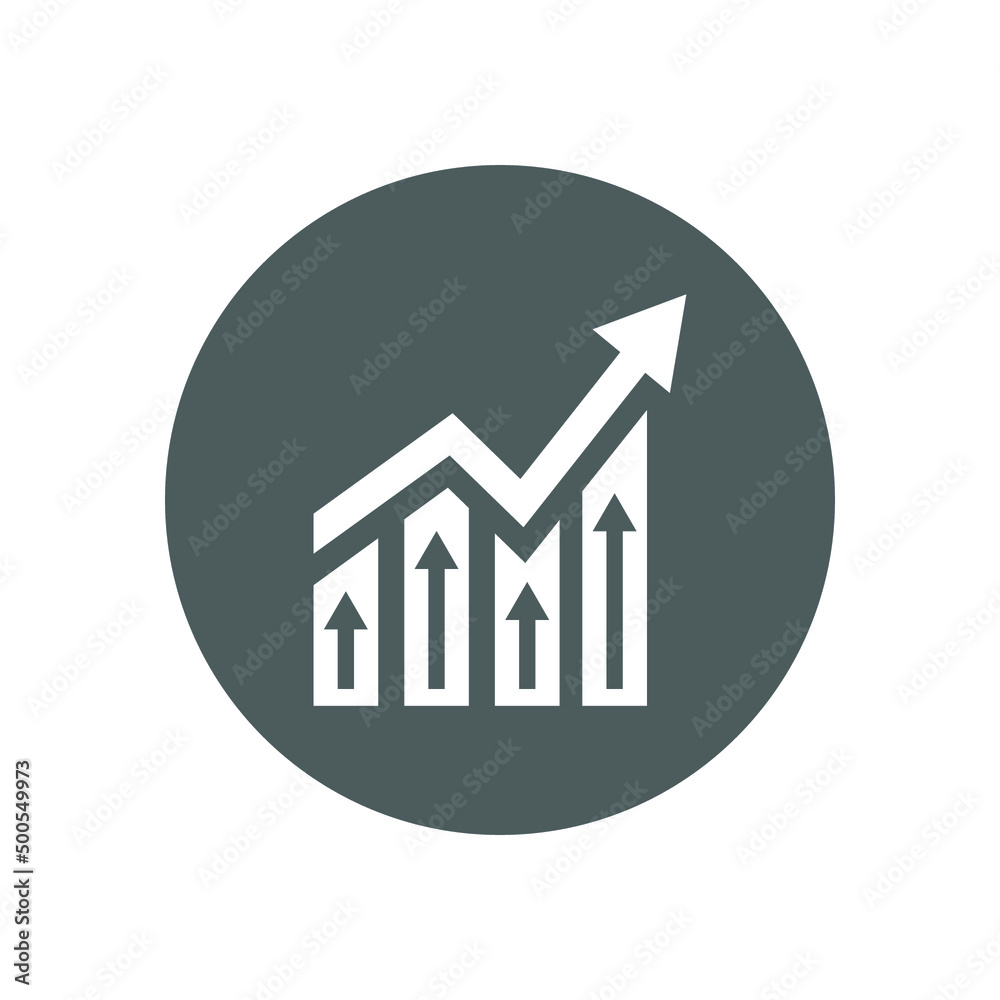 Growth, analysis, arrow icon. Gray vector sketch. Growth, analysis, arrow icon. Gray vector sketch.