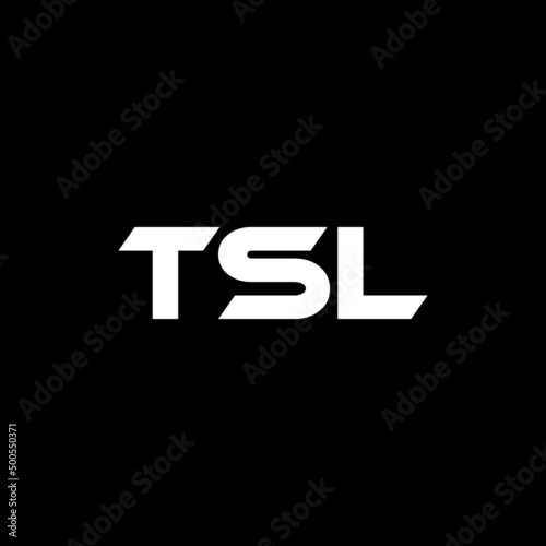 TSL letter logo design with black background in illustrator, vector logo modern alphabet font overlap style. calligraphy designs for logo, Poster, Invitation, etc.