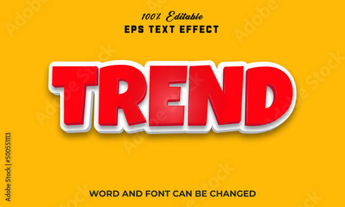 Trend Editable 3d text Effect Style
