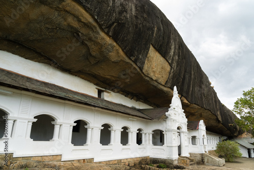 Dambulla rock temle from outside, Sri Lanka photo