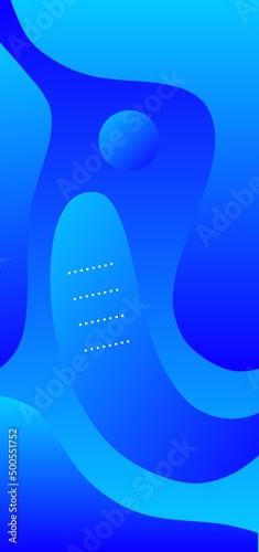 Blue wallpaper. Abstract background with geometric elements. Light blue abstract gradient wallpaper with beautiful fluid shapes. Best mobile wallpaper.