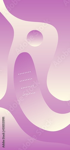 Colorful wallpaper. Abstract background with geometric elements. Light pink abstract gradient wallpaper with beautiful fluid shapes. Best mobile wallpaper.