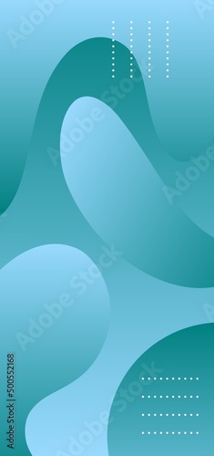 Light blue wallpaper. Abstract background with geometric elements. Abstract colorful gradient wallpaper with beautiful fluid shapes. Best mobile wallpaper. 