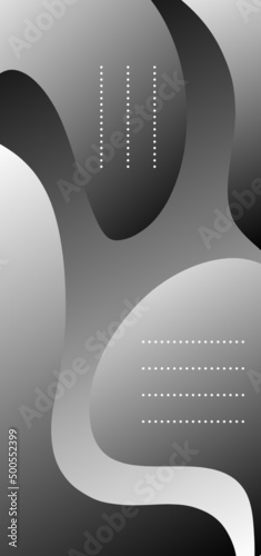 Black and white mix wallpaper. Abstract background with geometric elements. Abstract colorful gradient wallpaper with beautiful fluid shapes. Best mobile wallpaper. 