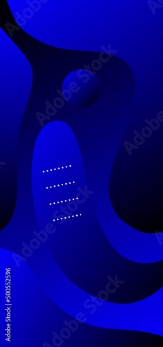 Royal high blue wallpaper. Abstract blue gradient wallpaper with beautiful fluid shapes. Abstract background with geometric elements. Best mobile wallpaper. 