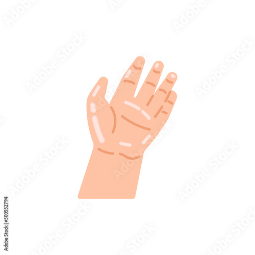 illustration of excessive sweating hands. wet hands. Hyperhidrosis. illness or health problems. flat cartoon. element design