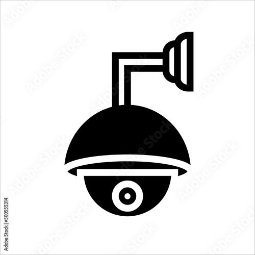 Surveillance dome camera line icon, outline vector sign, linear style pictogram isolated on white. Symbol, logo illustration. Editable stroke. Pixel perfect.