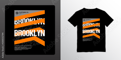 Brooklyn writing design, suitable for screen printing t-shirts, clothes, jackets and others
