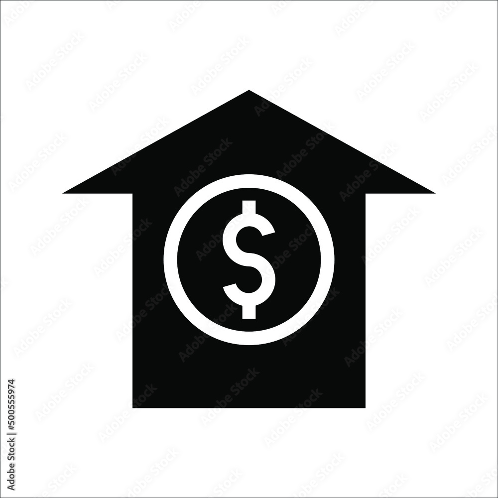 House with dollar coin line icon. linear style sign for mobile concept and web design. Money house outline vector icon. Symbol, logo illustration. Vector graphics. eps 10. House with dollar coin line icon. linear style sign for mobile concept and web design. Money house outline vector icon. Symbol, logo illustration. Vector graphics. eps 10.