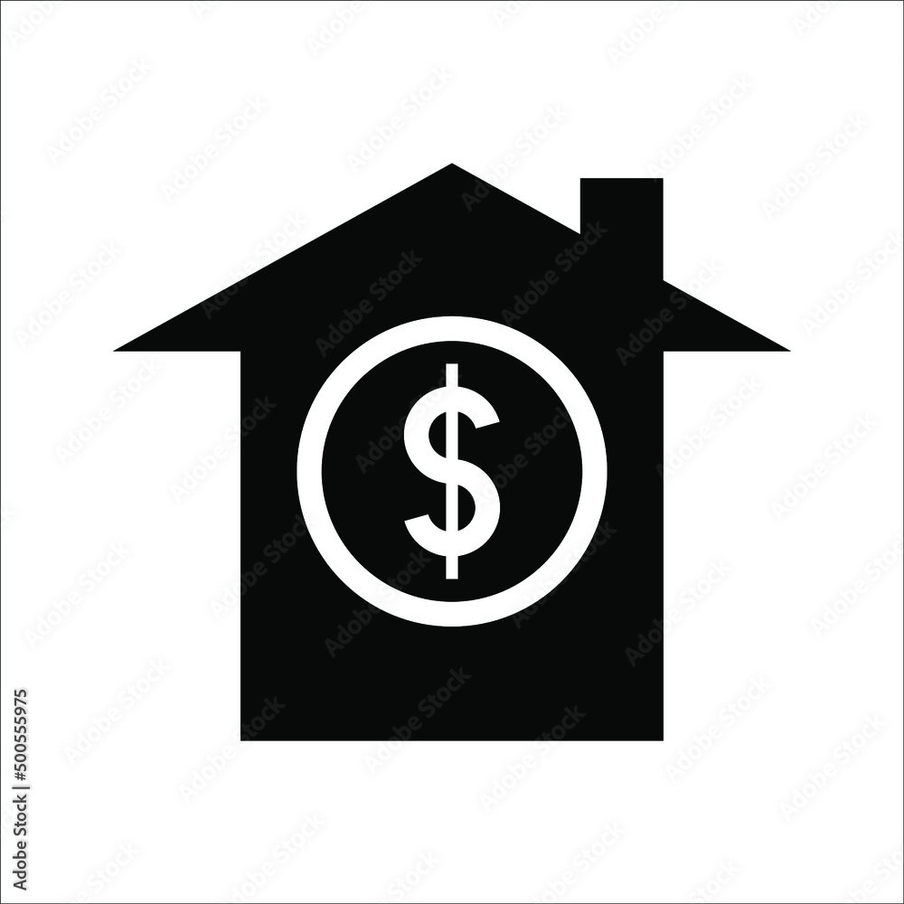 House with dollar coin line icon. linear style sign for mobile concept and web design. Money house outline vector icon. Symbol, logo illustration. Vector graphics. eps 10. House with dollar coin line icon. linear style sign for mobile concept and web design. Money house outline vector icon. Symbol, logo illustration. Vector graphics. eps 10.