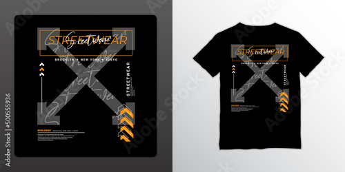 Streetwear t-shirt design, suitable for screen printing, jackets and others