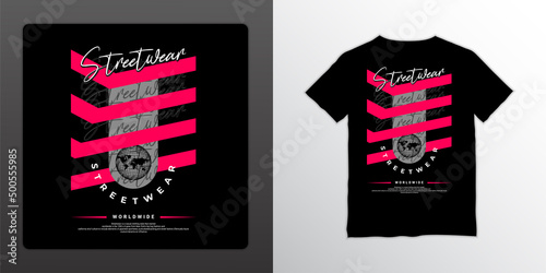 Streetwear t-shirt design, suitable for screen printing, jackets and others