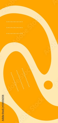 Orange wallpaper. Abstract light orange gradient wallpaper with beautiful fluid shapes. Abstract background with geometric elements. Best mobile wallpaper. 