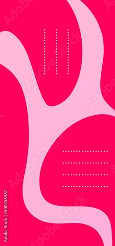 Pink wallpaper. Abstract light pink gradient wallpaper with beautiful fluid shapes. Abstract background with geometric elements. Best mobile wallpaper. 