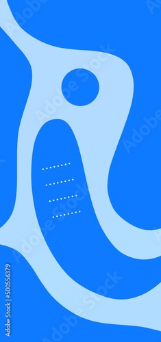 Blue wallpaper. Abstract blue gradient wallpaper with beautiful fluid shapes. Abstract background light blue with geometric elements.