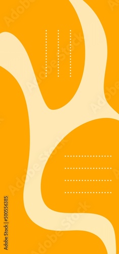 Orange wallpaper. Abstract light orange gradient wallpaper with beautiful fluid shapes. Abstract background with geometric elements. Best mobile wallpaper. 