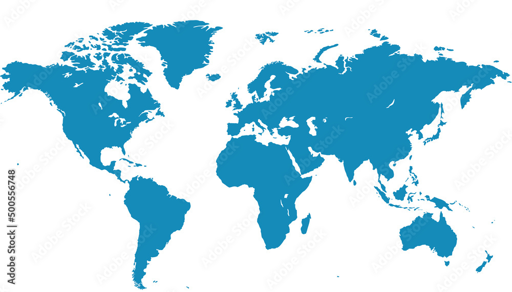 Obraz World map. Color vector modern.