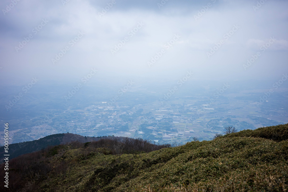 日本の岡山県の那岐山の美しい風景