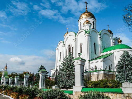 Orthodox Church in Tiraspol, Transnistria on a sunny day photo