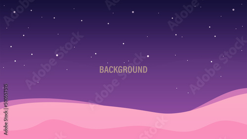 Abstract Purple Night Landscape Background