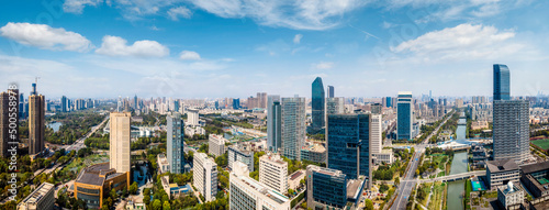 aerial photography ningbo city architecture landscape skyline large format