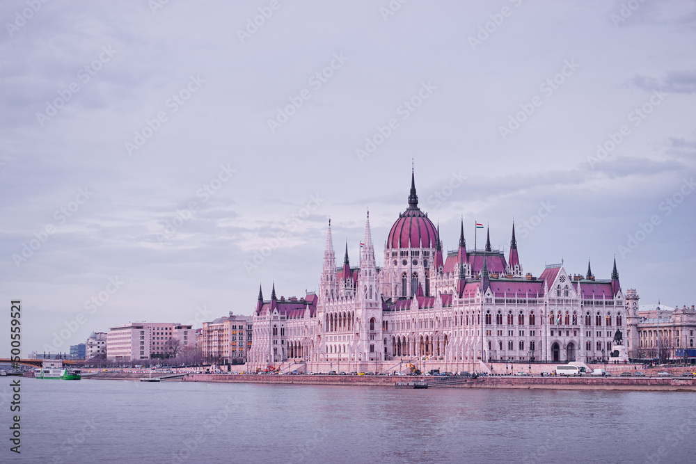 The Hungarian Parliament Building on the bank of the Danube in Budapest. The Hungarian Parliament Building on the bank of the Danube in Budapest.