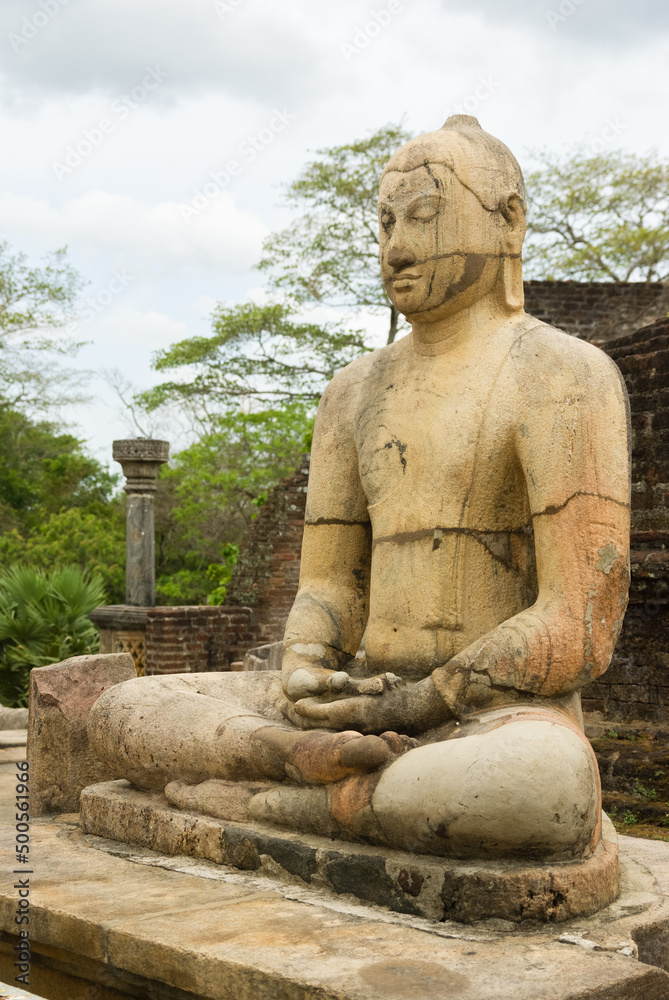 Buddha statue at Vatadage, Polonnaruwa, Sri Lanka